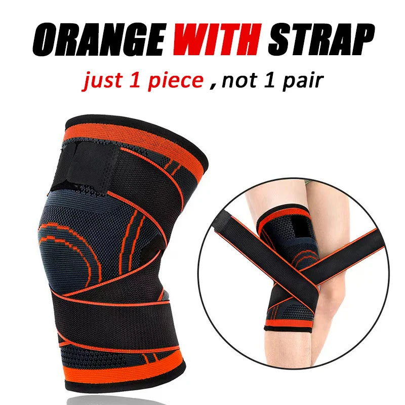 Knee Compression Sleeve with Adjustable Straps