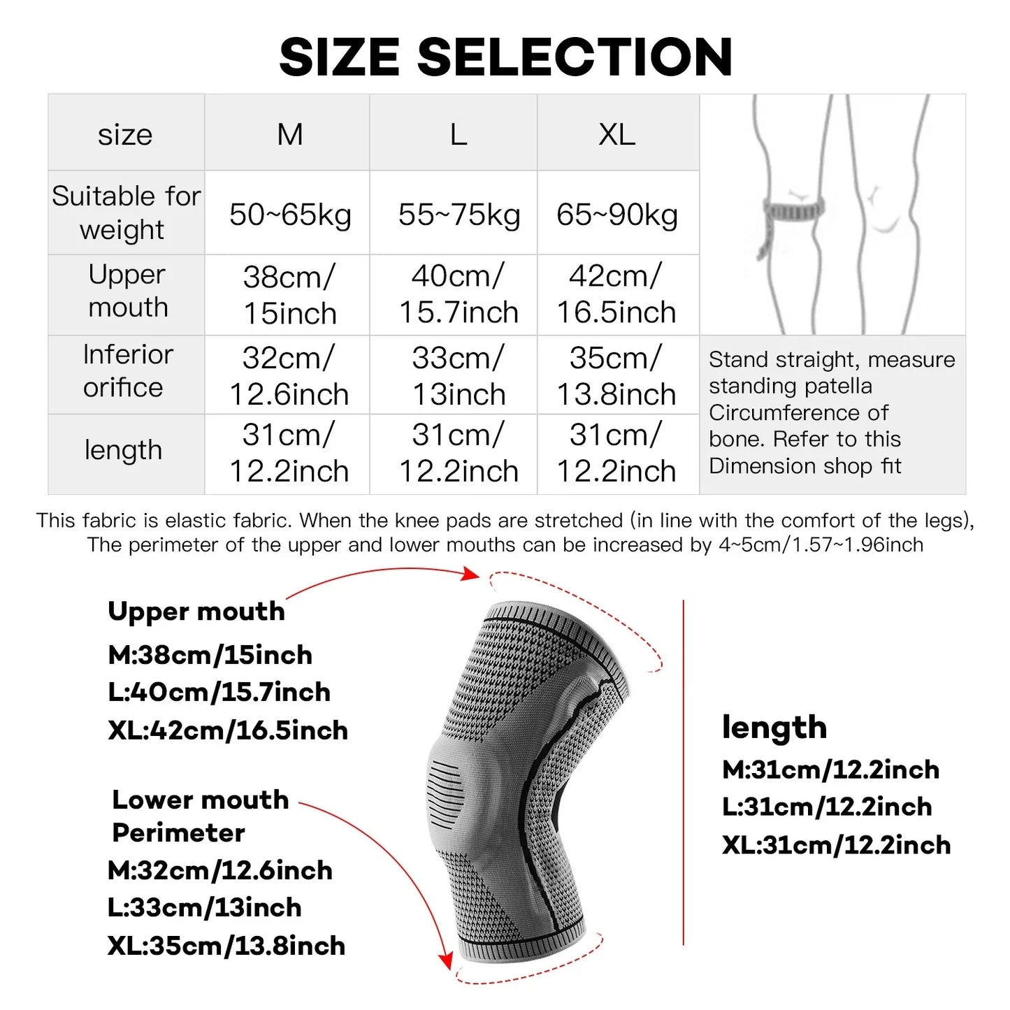 Silicone Knee Support Strap