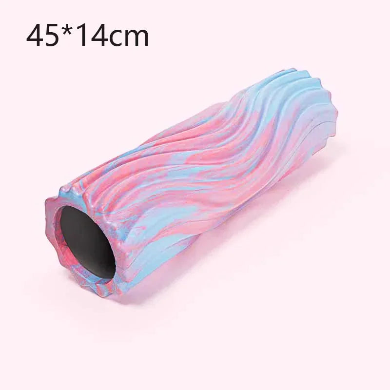 Iridescent Gradient Wave Foam Roller Yoga Pilates Exercise Body Muscle Massage Relax Yoga Column Home Fitness Equipment 33/45cm - Kinetic Fitness