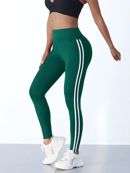 Yoga Leggings With Side Stripes