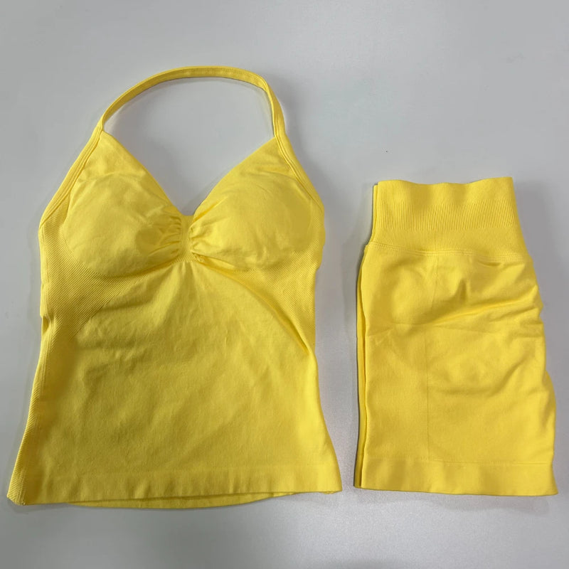Sport Bra + High Waist Sports Shorts