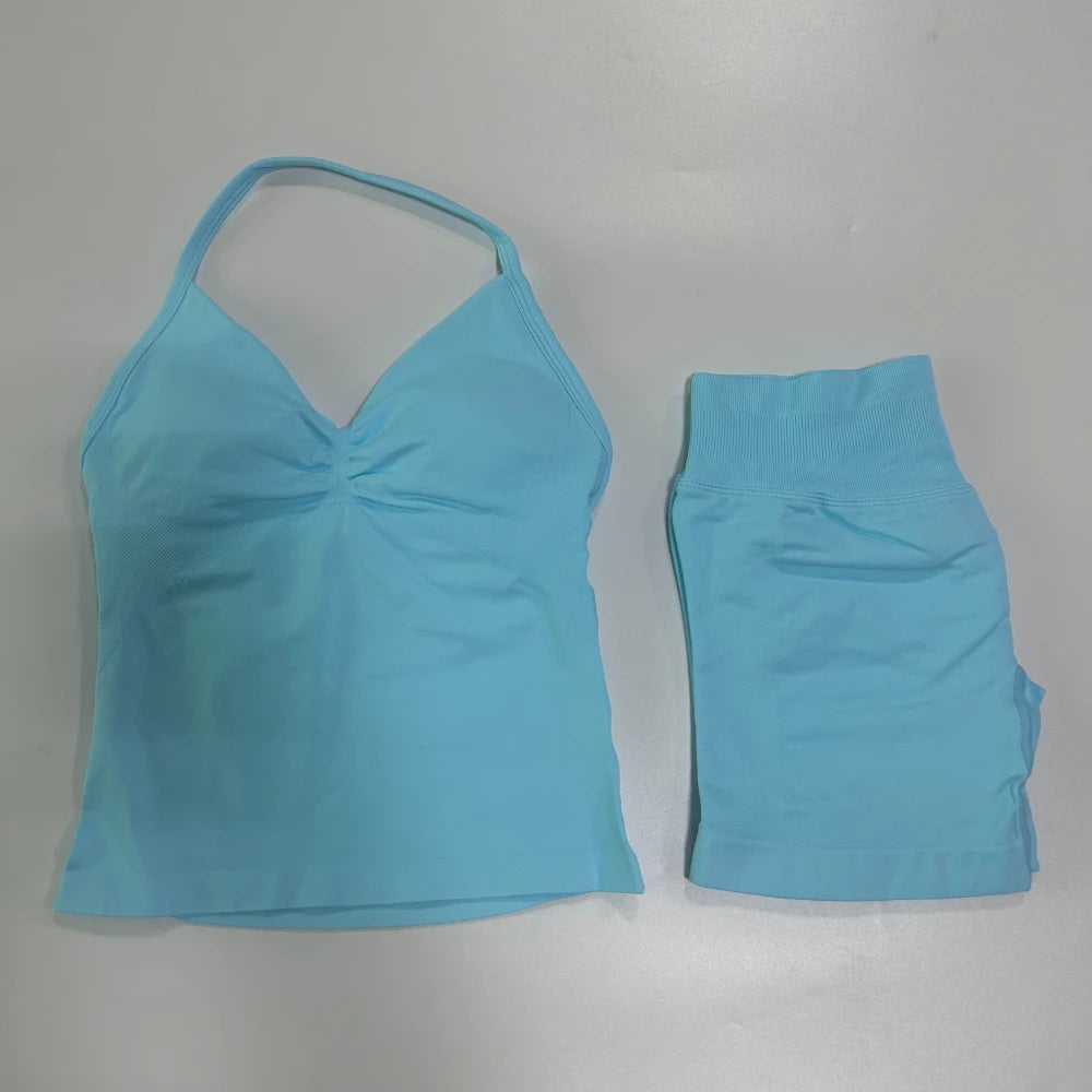 Sport Bra + High Waist Sports Shorts