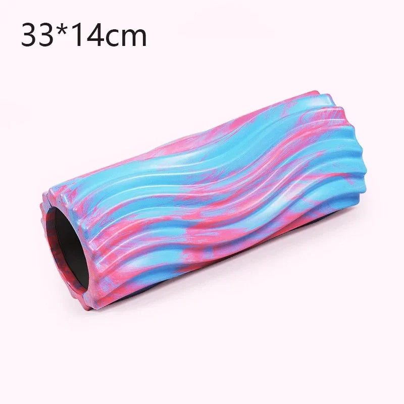 Iridescent Gradient Wave Foam Roller Yoga Pilates Exercise Body Muscle Massage Relax Yoga Column Home Fitness Equipment 33/45cm - Kinetic Fitness