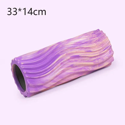 Iridescent Gradient Wave Foam Roller Yoga Pilates Exercise Body Muscle Massage Relax Yoga Column Home Fitness Equipment 33/45cm - Kinetic Fitness