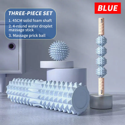 [Three piece massage set] Massage prick ball, massage roller, foam massage roller shaft - Kinetic Fitness
