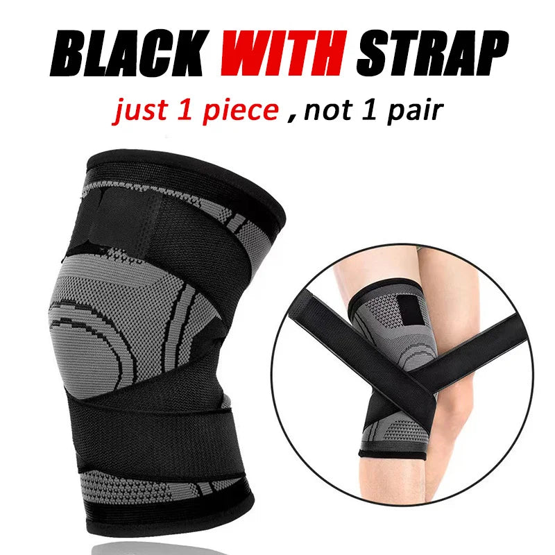 Knee Compression Sleeve with Adjustable Straps