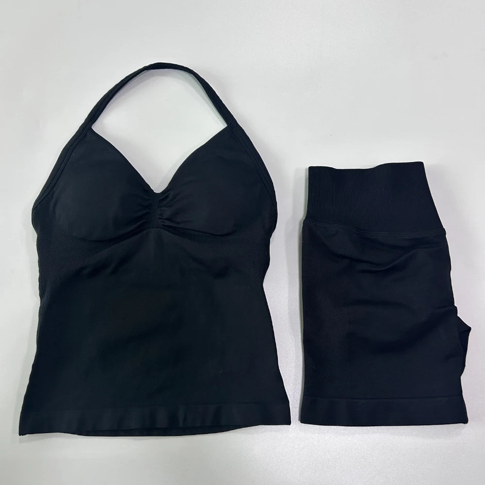 Sport Bra + High Waist Sports Shorts