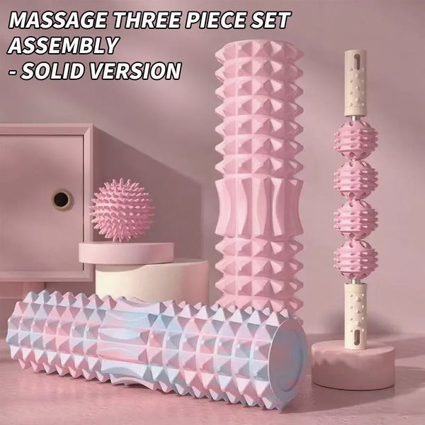 [Three piece massage set] Massage prick ball, massage roller, foam massage roller shaft - Kinetic Fitness