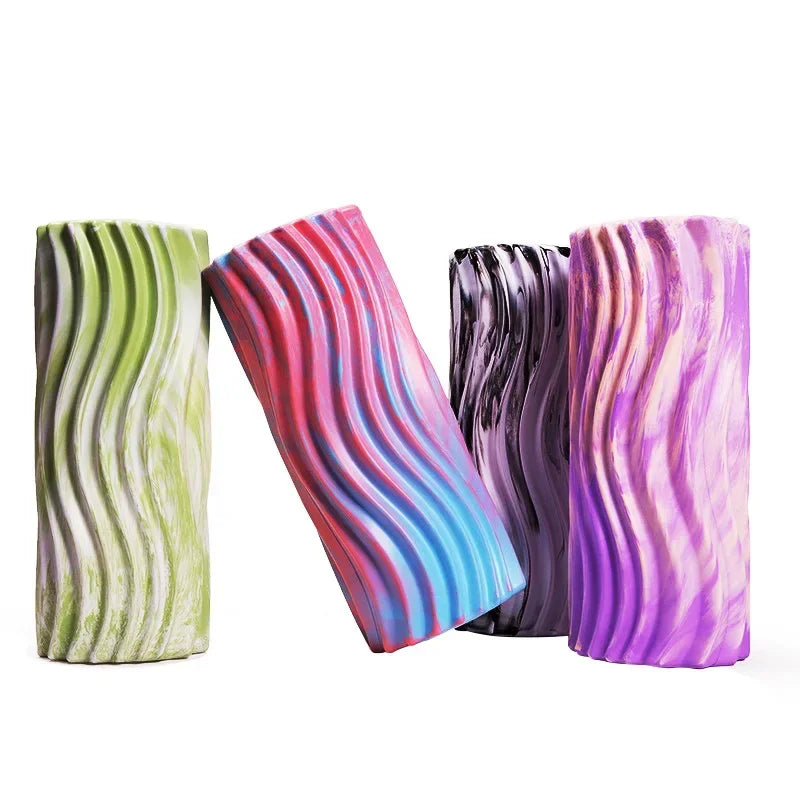 Iridescent Gradient Wave Foam Roller Yoga Pilates Exercise Body Muscle Massage Relax Yoga Column Home Fitness Equipment 33/45cm - Kinetic Fitness