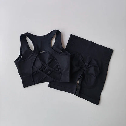 Sport Bra + High Waist Sports Shorts