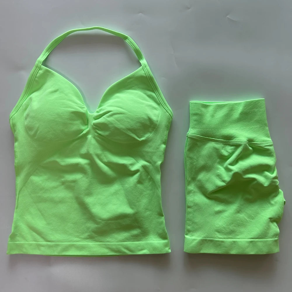 Sport Bra + High Waist Sports Shorts