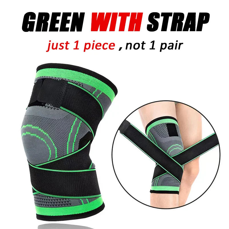 Knee Compression Sleeve with Adjustable Straps