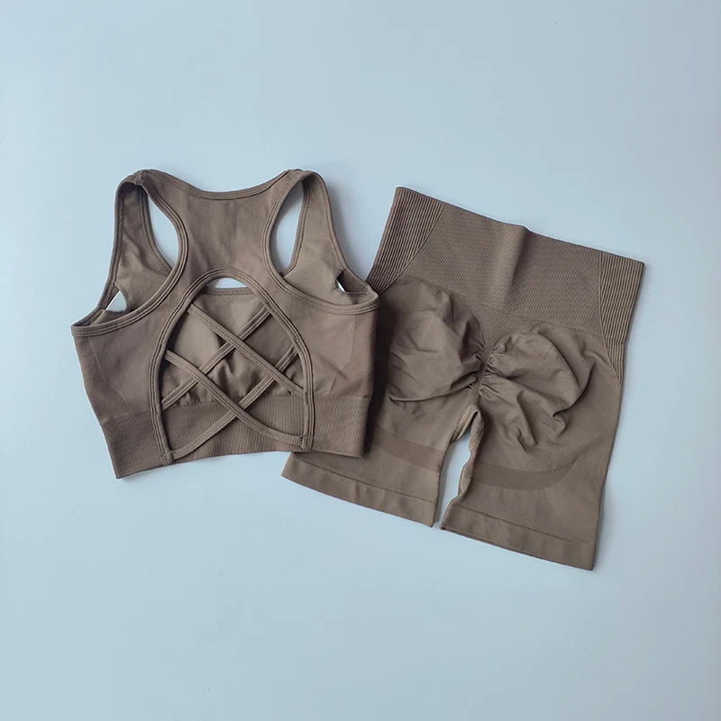 Sport Bra + High Waist Sports Shorts