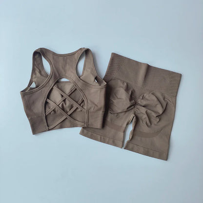 Sport Bra + High Waist Sports Shorts