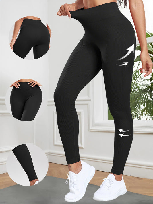Women Seamless Ribbed Leggings