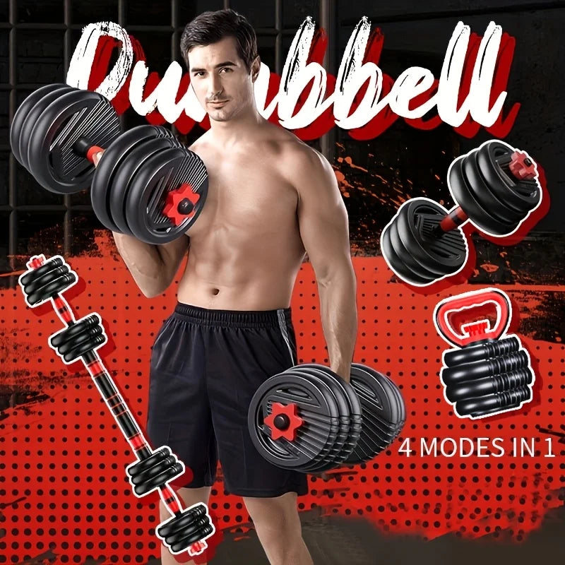 4-in-1 adjustable weight dumbbell set, - Kinetic Fitness